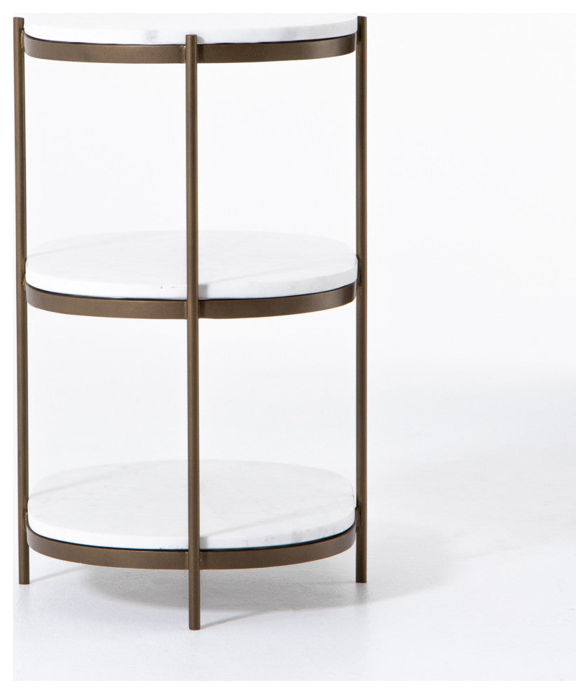 Felix Oval Nightstand-Antique Brass