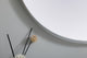 Metal Frame Oval Mirror 24X36 Inch, Silver