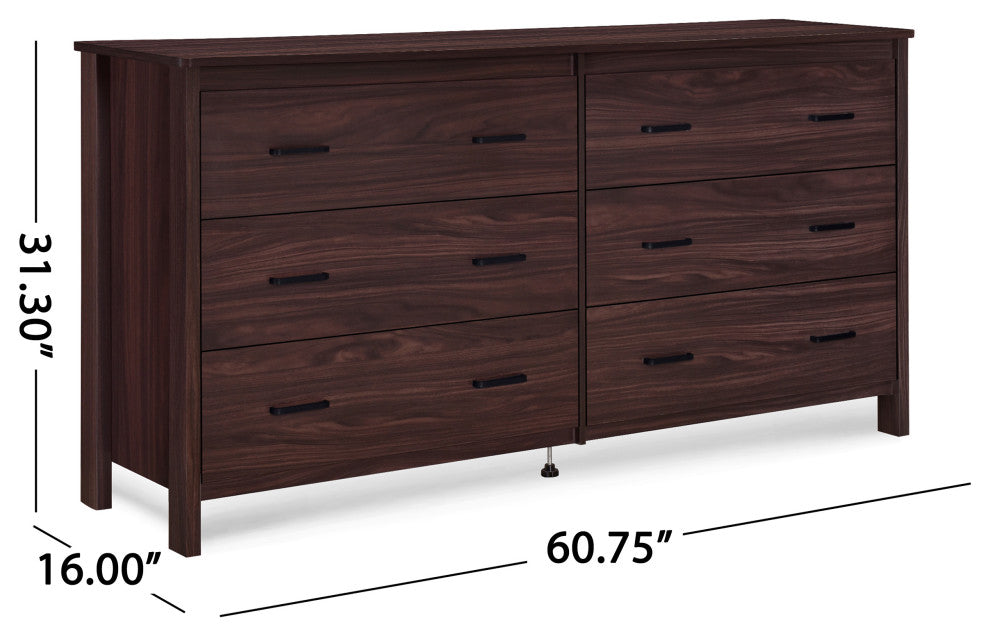 Titeca Contemporary 4 Piece Dresser and Nightstand Set, Wenge
