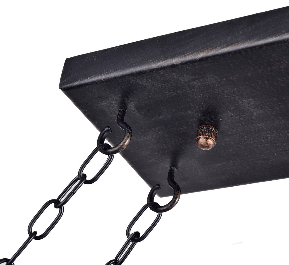 Laertes 8-Light Black Crystal Chandelier