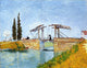 Vincent Van Gogh The Langlois Bridge, 21"x28" Wall Decal
