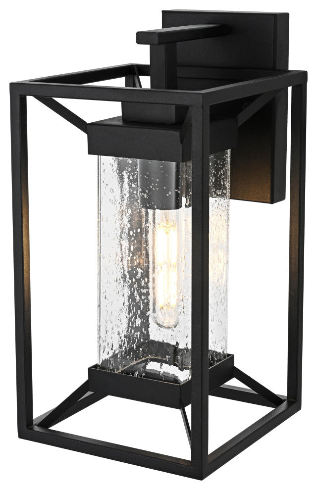 Home Living 7" Outdoor Wall Sconce, Black