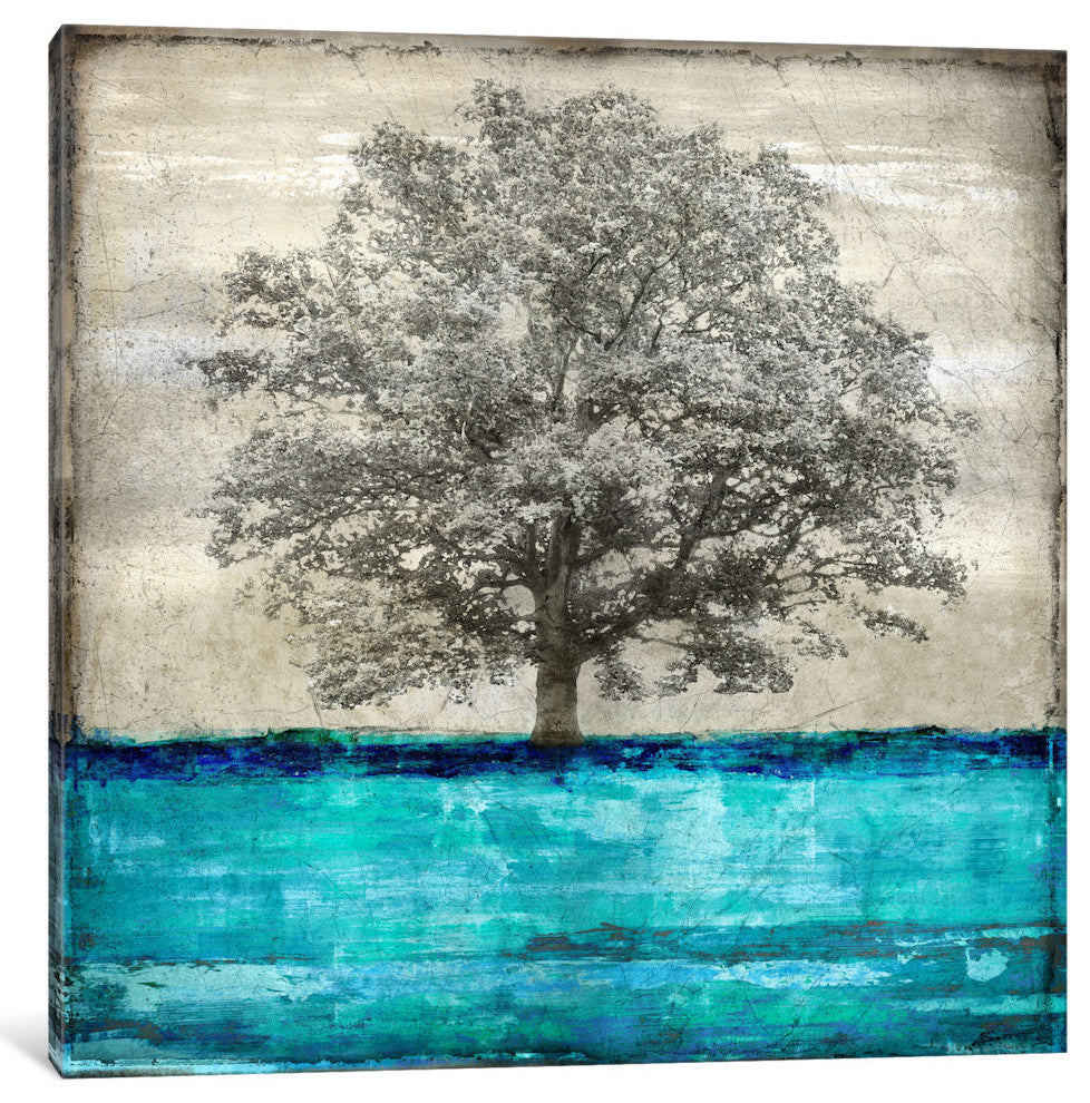 "Majestic - Aqua" by Eric Turner, Canvas Print, 18"x18"