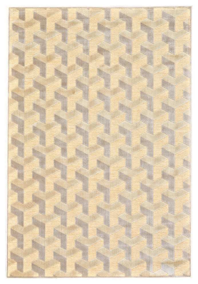 Weave & Wander Pellaro Rug, Cream/Silver, 2'6"x8' Runner