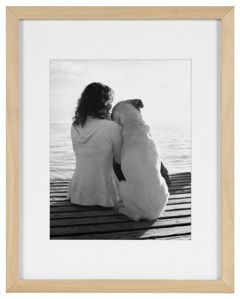 Gallery Matted Wood Picture Frame, Natural, 11"x14" Matted to 8"x10"