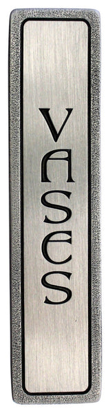 "VASES" Pull Antique Pewter (Vertical)