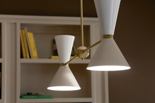 Phix 4 Light Chandelier Linear, Single, Champagne Bronze and Greige