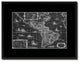America Vintage Monochrome Map Canvas, 16"x21"