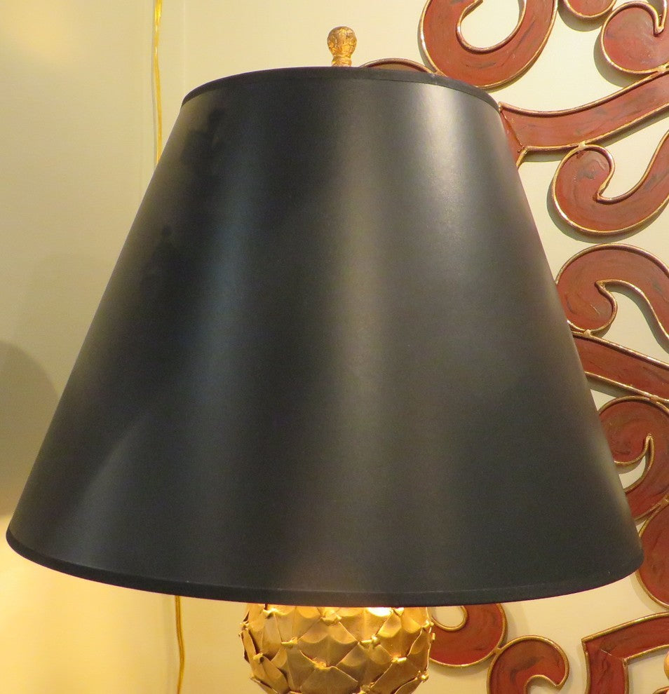 36" Gold Iron Tassel Table Lamp, Cottage Contemporary Romantic Ornate Black