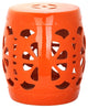 Safavieh Stencil Blossom Garden Stool, Orange