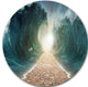 Pathway Through The Parted Seas, Seashore Large Disc Metal Artwork, 36"