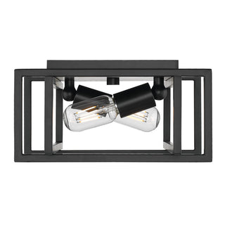 Tribeca Flush Mount, Black, Black Accents