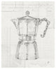 "Authentic Coffee III White Gray" Paper Print by Daphne Brissonnet, 30"x37"