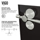 VIGO Elan 68" to 72" W x 74" H Frameless Sliding Shower Door, Stainless Steel, Black Tint Glass