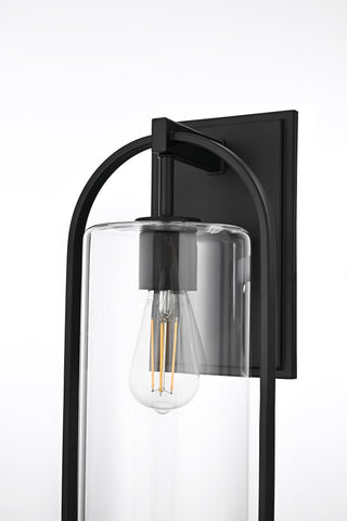 Home Living 8" Outdoor Wall Sconce, Black