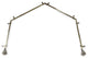 Fabritio 13/16" 4-Sided Bay Window Curtain Rod, Antique Brass