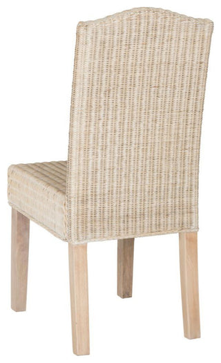 Micah 19" Wicker Dining Chair set of 2 White Washed