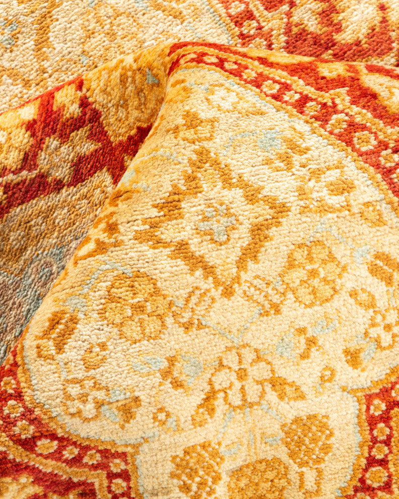 Caloocan One-of-a-Kind Hand-Knotted Area Rug Orange, 5'1"x7'4"