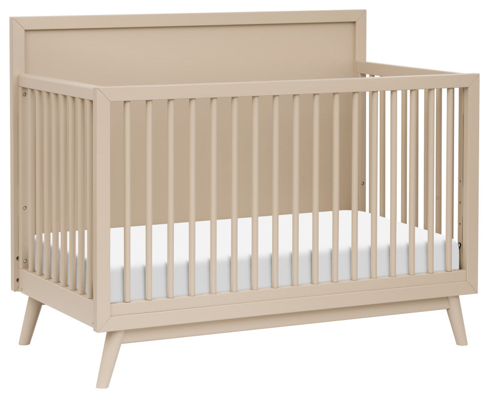 Palma 4-in-1 Convertible Crib With Toddler Bed Conversion Kit, Taupe