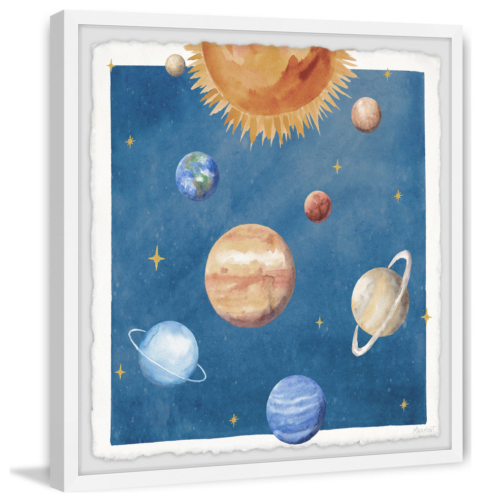 "Our Solar System" Framed Painting Print, 12x12