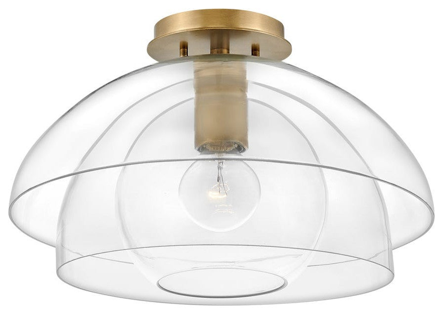 Hinkley Lotus Medium Convertible Semi-Flush Mount, Heritage Brass