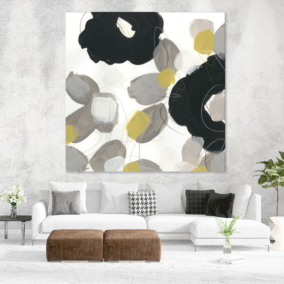 "Kinetic Flora IV" Fine Art Giant Canvas Print, 54"x54"
