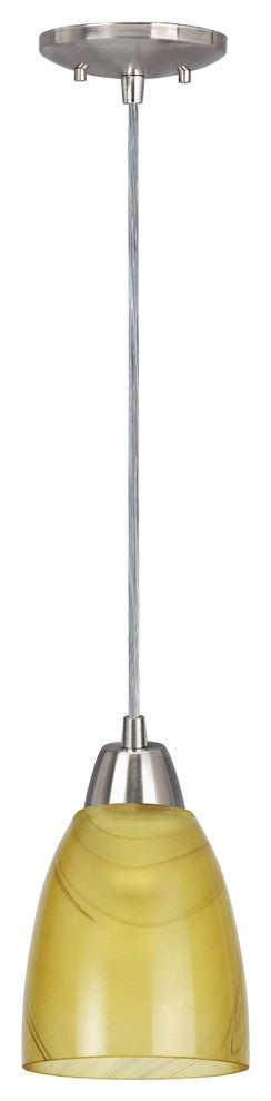 21037-11 , 1-Light Hanging Socket Mini Pendant Kit, Satin Nickel