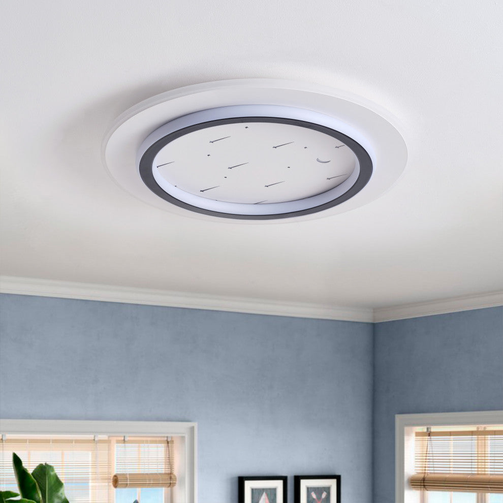 Modern Double Ring Led Flush Mount Ceiling Light for Kichen