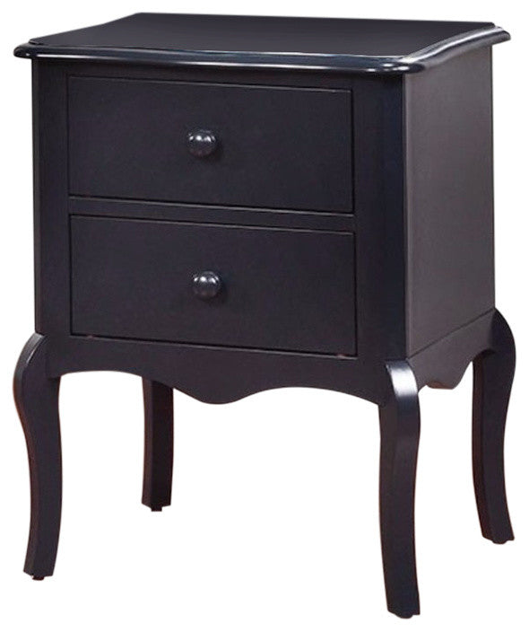 Lexie Rattling Spacious Night Stand, Traditional Style, Blue