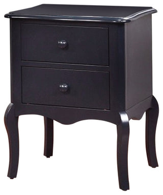 Lexie Rattling Spacious Night Stand, Traditional Style, Blue