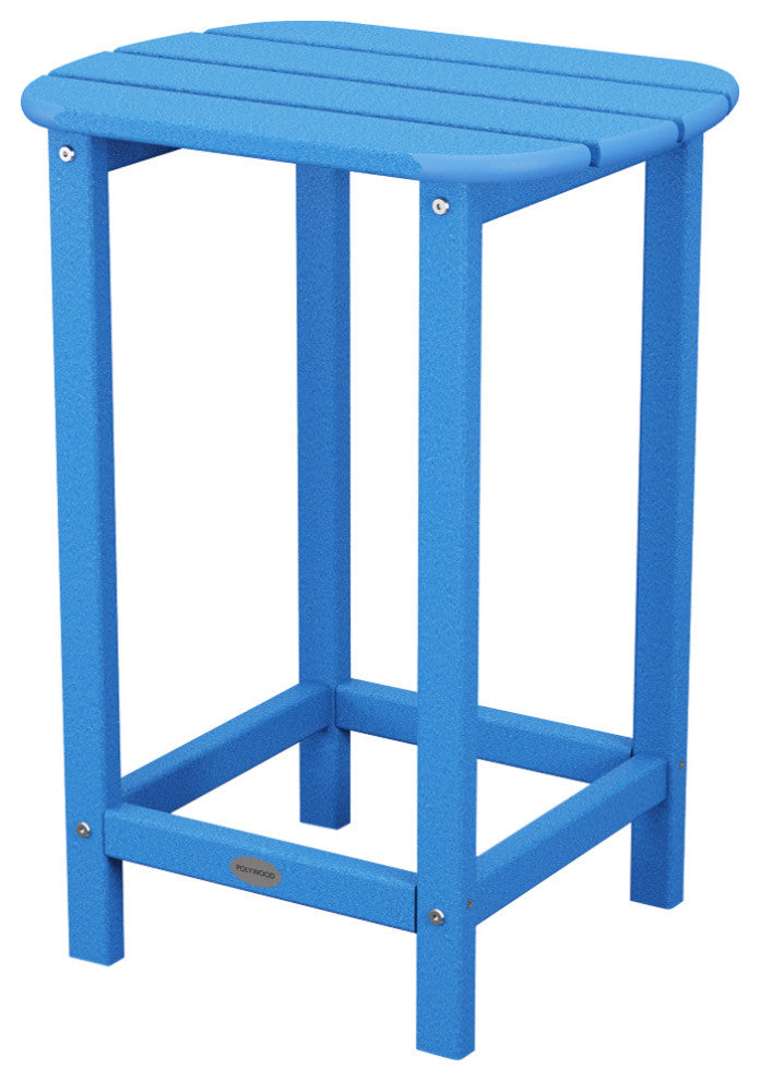 Polywood South Beach 26" Counter Side Table, Pacific Blue