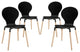 Modern Black Path Dining Chair Set of 4