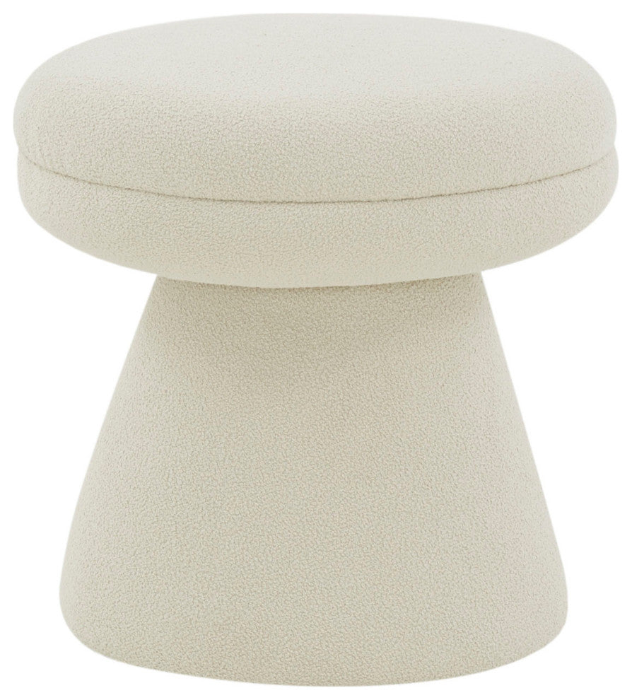 Safavieh Couture Gisella Boucle Ottoman, Taupe