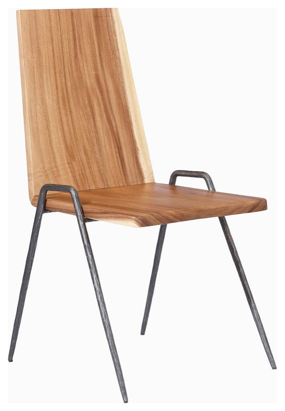 Forged Leg Dining Chair, Metal, Natural/Copper