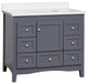 Abbey 42" Bathroom Vanity, Marine Gray, Quartz