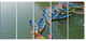 Phewa Lake in Pokhara Nepal, Boat Canvas Art Print, 60"x28", 5 Panels