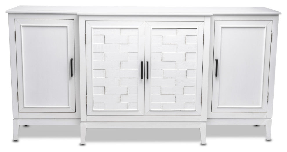 Siesta Key 4-Door Credenzaa, TV Stand, Entertainment Unit, Hallway Dresser