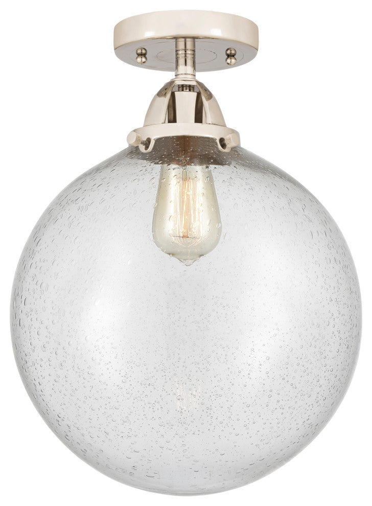 Beacon Semi-Flush Mount, Polished Nickel, Seedy, Seedy