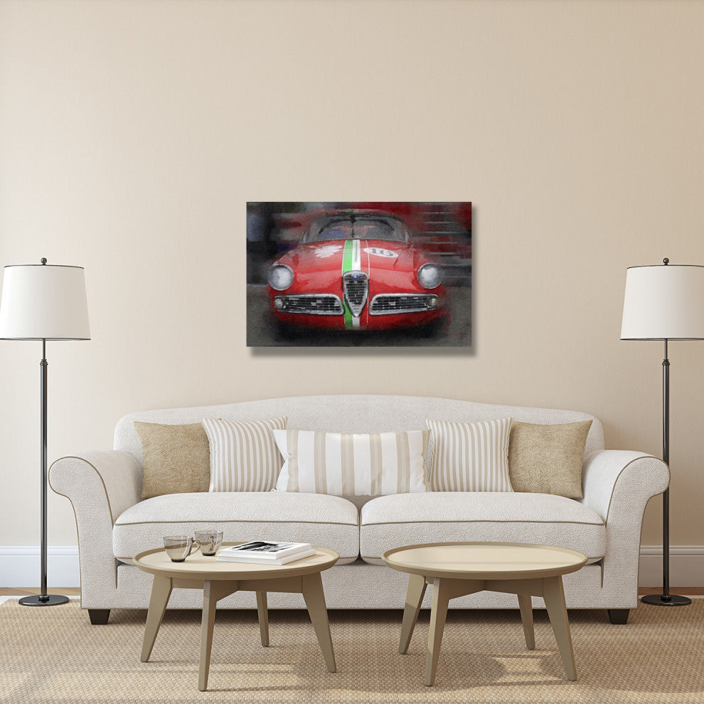 "1959 Alfa Romeo Giulietta Watercolor" Fine Art Print