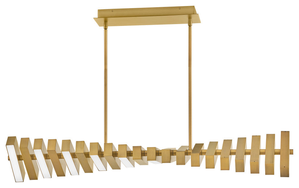 Fredrick Ramond Stitch Medium Adjustable Led Linear, Lacquered Brass