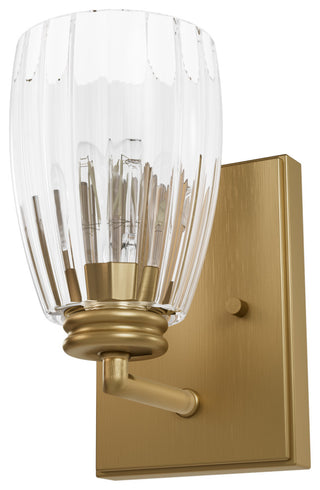 Rossmoor Luxe Gold With Clear Glass 1 Light Sconce Wall Light Fixture
