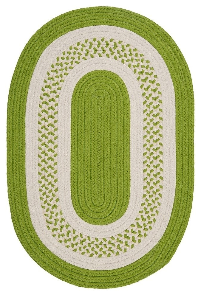 Colonial Mills Crescent NT62 Bright Green Indoor/Outdoor Area Rug, Oval 10'x13'