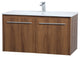 Single Bathroom Floating Vanity, Walnut Brown, 36"