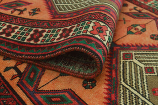 Fine Vintage Distressed Amanda Burgundy/Brown Runner, 3'3x10'6