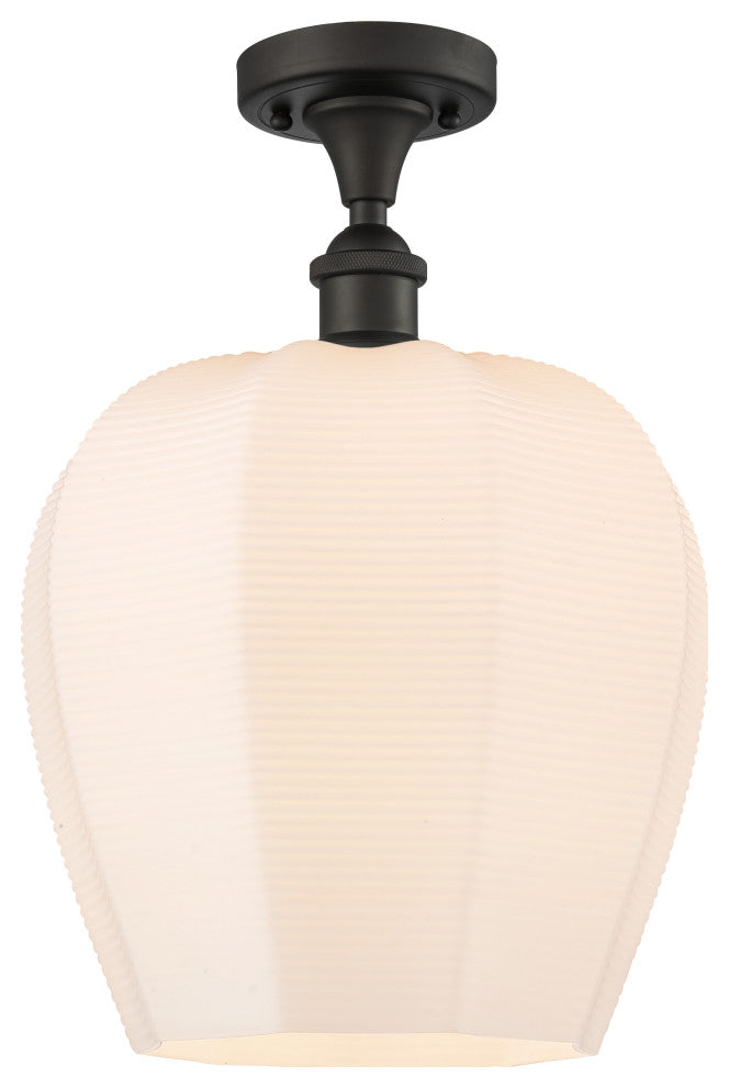 Innovations 516-1C-OB-G461-12 1 Light Semi-Flush Mount, Oil Rubbed Bronze