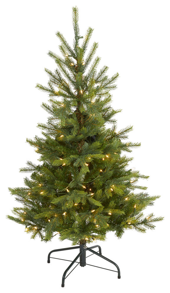 4' Prelit North Carolina Spruce Faux Christmas Tree