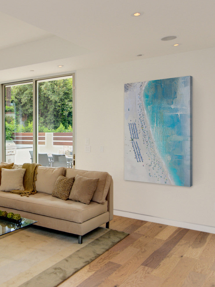 "The Coast" Framed Painting Print on Wrapped Canvas, 16"x24"