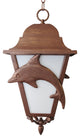 Americana Dolphin Hanging, Old Copper