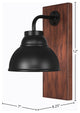 Oxbridge Wall Sconce, Matte Black & Painted Metal, 7" Matte Black Metal Shade