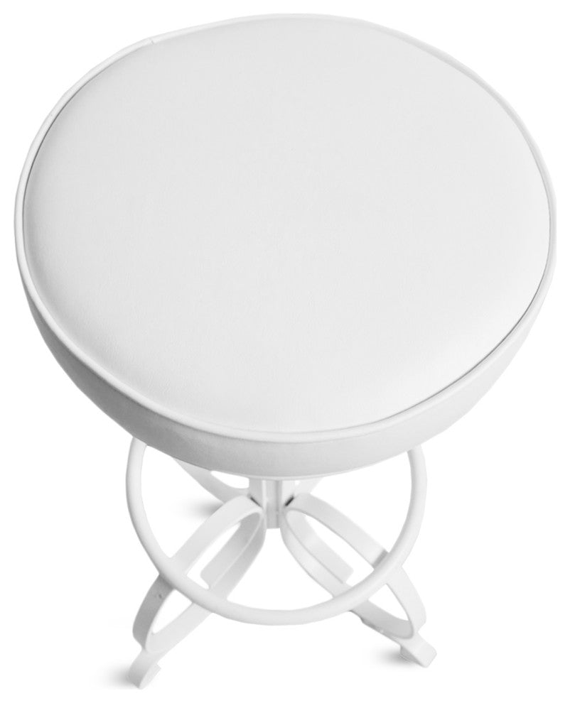 Consigned Vintage White Twist Bar Stool